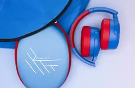 „PowerLocus“ „Bluetooth“ ausinės su „Tiger“ mėlynomis/raudonomis ANC funkcijomis