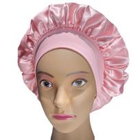 Adjustable Satin Hair Care Cap with Large Bow - Postpartum Beauty & Bath Nightcap M (56-58cm) white