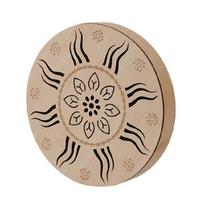 8inch Handheld Rain Drum Outdoor Percussion Instrument Soothing Water Sound Effect Drum Sound Simulator Enduring beige