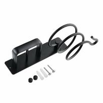 Hair Dryer Holder Rack Organizer Hair Straightener Holder Storage Rack Wall Mounted Bathroom Shelf Storage Accessories as the picture black
