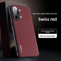 Phone Case For Xiaomi POCO X8 Pro Max Redmi Turbo 5 Max Luxury Silicone Leather Cover Camera Protection Shell Shockproof Bumper For Poco X8 Pro raudona
