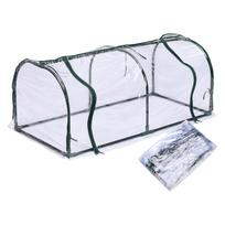 120x60x48cm Šiltnamio danga Šilta plastikinė plėvelė Šiltas namelis Atsparus lietui Išorinis dangalas Sodininkystės augalams su 2 užtrauktukais white