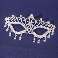 Full Face Masquerade Mask Tassel Facial Jewelry Accessories Luxury Rhinestone Mask  Party įvairiaspalvis