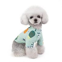 Pet dog clothes Teddy Bichon Pomeranian Yorkshire small puppy cat thin breathable pineapple T-shirt L white