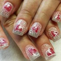 24Pcs Short Square Ballet Press On Nails Pink Leaf Glitter French Tip Full Cover Removable Wearable Nail Art black