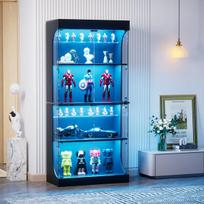 Stiklinė vitrina su LED, USB-C, jutikliu, 80x35x165cm, 1 vnt