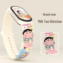 Kirby Fashion Smart Bracelet: Sports Pedometer, Alarm, Expression for Men, Women, Students, Couples white