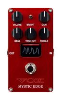 VOX MYSTIC EDGE Compact Effects Pedal for Electric featuring Nutube vacuum tubes and the VOX AC30 VE-ME Guitar, black