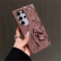 Dengtas blizgus 3D klostuotas raukšlėtas telefono dėklas, skirtas Samsung S25 S24 S23 Ultra Plus FE A56 A36 A26 A16 A06 A55 A35 A25 A15 A05 Dangtelis For Samsung A56 gray