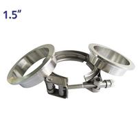 1.5 -5.0 ' stainless steel  Quick release V-Band clamp  flat Flange  metal clench  nut  for car Turbo Exhaust Downpipes 1.5inch gray