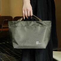 Japanese Sle Handheld Lunch Box Bag Waterproof Aluminum Foil Nylon Lightweight Bento Cooler Tote Bag Portable Meal Container Bag žalia