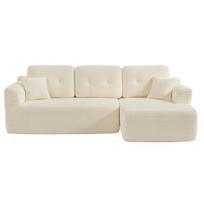 Modulinė sofa 150x244x73 cm balto korduro audinio