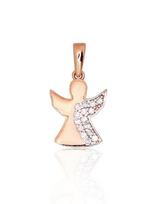 Aukso pakabukas su cirkoniais „Angelas XIII“ iš 585 prabos raudono aukso, Golden