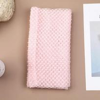 Japanese Stretchy Exfoliating Sauna Towel: Long Nylon Back Scrubber white