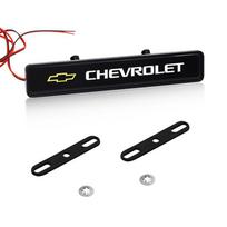 Car Head Grill Emblem LED Light Front Grille Badge Sticker For Chevrolet Cruze Sail Onix Corsa Aveo Captiva Sonic Spark S10 Tracker Trax Colorado juoda