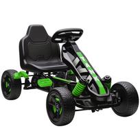 Pedal Go Kart for Kids Aged 3-6 Years, with Freewheel System, Brake, EVA Anti-Slip Wheels, Green 100 x 59 x 60.5 cm