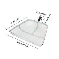 Garden Sifter for Soil Sturdy Stainless Steel Soil Sieve with Easy Grip Handle Ergonomic Portable Farm Shovel Multifunctional Mesh 0.4x0.4cm white