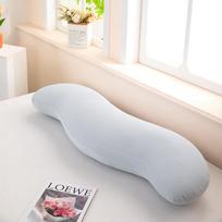 Ergonomiška dvigubos bangos formos šoninio miego pagalvė patogiam miegui, palaikanti pagalvė 105x30cm white