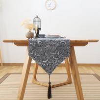 Japanese Table Runner,Classical Navy Blue Burlap Linen Champagne Table Dining Room Restaurant Gadget Decor Supplies 33x120cm gray