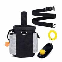 Šunų skanėstų kišenė su spragtuku, diržinis rinkinys, 1 vnt., Black