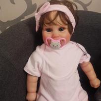 NPK 50CM Reborn Baby Toddler Girl Labai minkštas viso silikono kūno vonios žaislas, gyvas, tikras minkštas prisilietimas Stuffed Body white