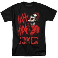 Joker Shirt Batman Dark Knight Harley Quinn Movie promo graphic design T-Shirt Unisex T-Shirt XL red