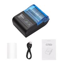 Bisofice Portable Mini Thermal Printer 2 Inch Wireless USB Receipt Bill Ticket Printer with 58mm Print Paper Compatible with IOS mėlyna