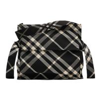 Burberry Check Woven Messenger Bag Black Beige Large Crossbody Shoulder Bag for Women Daily Commute Travel 80950141 Basic Set (Bag+Dust Bag) gray