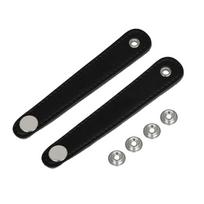 Tvirtas juodas PU odos armonikos dumplių dirželis su elegantišku juodu užrašu ir metalinėmis sagtimis remontui 1 black
