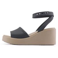 Crocs Brooklyn Viens dirželis Pleištiniai Sandalai Moteriški Sandalai Juodi 209406-07H 38-39 gray