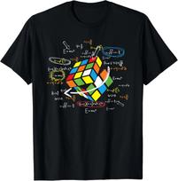 Cool Math Rubik Rubix Rubics Player Cube Math Lovers Gift Unisex T-Shirt 4XL black