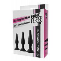 Analiniai kaiščiai Fantasstic Anal Training Kit, 3 vnt., juodi
