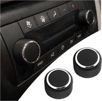 Compatible Audio Volume Control Knob for Chevrolet Traverse GMC (Part #22912547) Pair black
