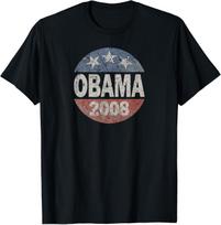 Vintage President Barack Obama 2008 Campaign T-Shirt XXXXL gray