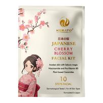 KERATOPLUS Japanese Cherry Blossom Facial Kit | Niacinamide and Pro-Vitamin B5 | Plant Based Ceramides | Infused with Cherry Extracts | Dermatologi