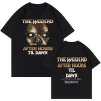 The Weeknd After Hours Til Dawn Latin 2026 Printed Men Women Cotton Top Short-sleeved Casual Clothing Hip Hop Streetwear Tshirt S gray