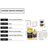 Kintsugi Ceramic Repair Kit Food Safe Gold Adhesive For Broken Pottery Art Craft Bathtub Sculpture Restoration black