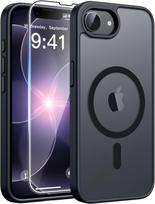For iPhone 17e/16e Phone Case with Magnetic Translucent Matte Cases with [Screen Protector]  Shockproof Protective Phone Cover - iPhone 16e gray