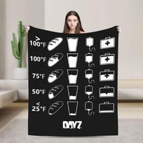 DayZ Šaudymo Žaidimo Antklodė Vilnos Ruduo Žiema Zombių Ataka Daugiafunkcinė Itin Minkšta Miegamojo Antklodė 80cmx120cm white