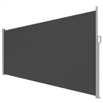 Ištraukiama šoninė markizė, lauko apsauga nuo smalsių žvilgsnių, atspari vandeniui, UV 50+, 420 x 185 cm, tamsiai pilka