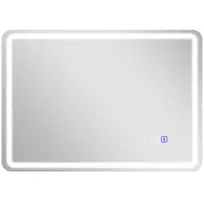 HOMCOM vonios veidrodis su apšvietimu 50x70 cm LED veidrodis sieninis veidrodis su „Bluetooth“ muzikos funkcija jutiklinis jungiklis atminties funkcija šviesos veidrodis neblunkantis su 3 šviesos spalvomis sidabras