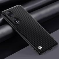 Luxury PU Leather Case For Honor 90 Back Cover Matte Silicone Shockproof Full Protection Phone Case For Honor 90 Honor90 Coque For Honor 90 matinė juoda spalva
