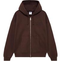 Nike X Stussy Pilno ilgio užtrauktuku pliušinis džemperis su gobtuvu Unisex Džemperiai su gobtuvu FJ9176-261 L black