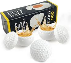 3 vnt. Golfo kamuoliuko formos stikleliai su dangteliu, 1,5 oz, balti, plastikiniai, puodeliai golfo vakarėliui, naujoviška dovana golfo entuziastams, lauko vakarėliui 3 black