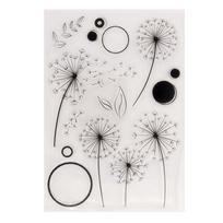 Hollow-out Dandelion Stamp Stencil Reusable DIY Decoration Stamp for Students 1 white