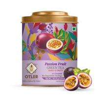 Otler Passion Fruit Herbal Green Tea – 25 Tea Bags (100g) – Green Tea Blend with Passion Fruit Nettle Lemongrass Citrus (New & Improved) 100GM brown