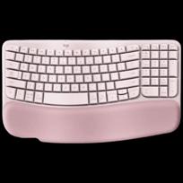 Logitech Wave Keys Ergonomic Wireless Keyboard rožinė