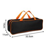 Vacuum Cleaner Storage Pouch with Chain Closure Polyester PVC Fabric Small 32.5x14x11CM Medium 37.5x14.5x11CM Large S black
