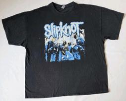 Slipknot Band —  Tattered & Torn  Design — Men's Size: 2XL Double Sided Unisex T-Shirt XXL gray