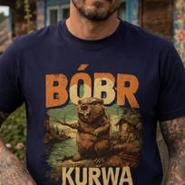 Bóbr Kurwa Shirt – Funny Polish Beaver Meme T-Shirt, Slavic Humor Tee, Viral Polish Meme Gift for Men & Women XL brown